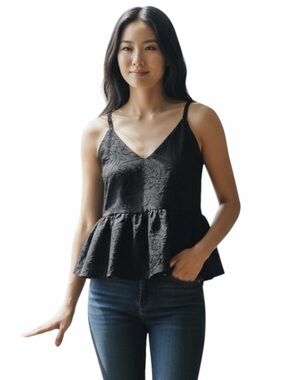 Express Black Floral Camisole Top